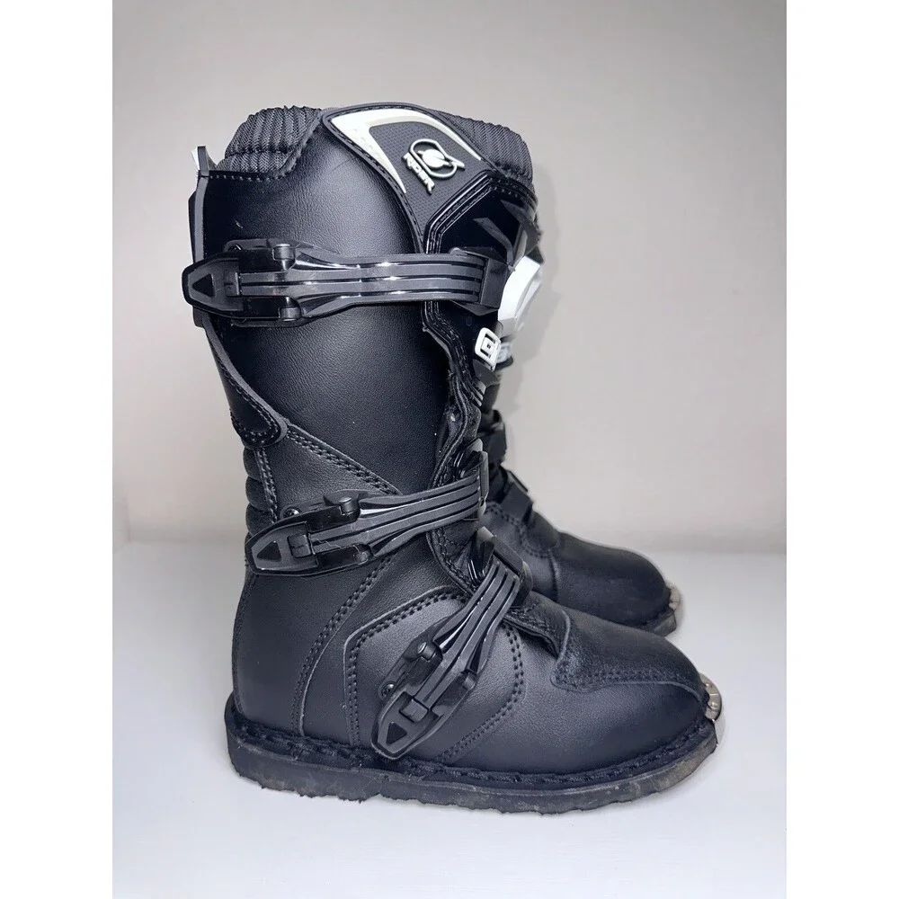 ONEAL MX Rider Boots Youth  Kid Size 1 US EUR 33 Black Motocross Dirtbike Boots